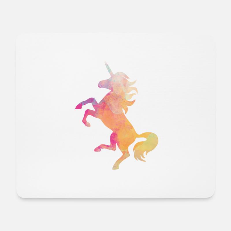 Einhorn - Mousepad (Querformat) - Weiß
