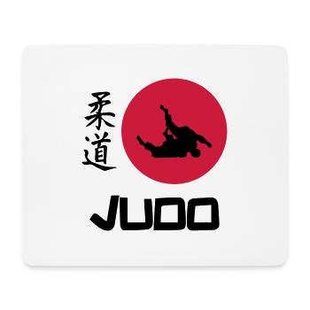 Judo - Tapis de souris (format paysage) - blanc - Devant