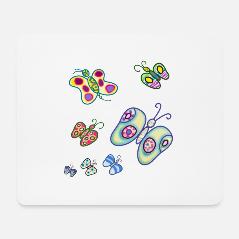 Schmetterlinge der Freude - Mousepad (Querformat) - Weiß
