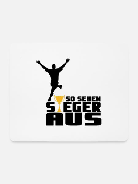 So sehen Sieger aus - Mousepad (Querformat) - Weiß