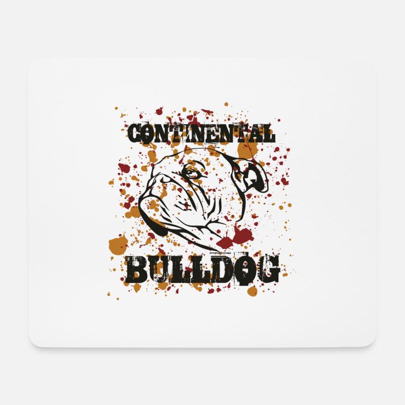 bulldog art - Mousepad (Querformat) - Weiß
