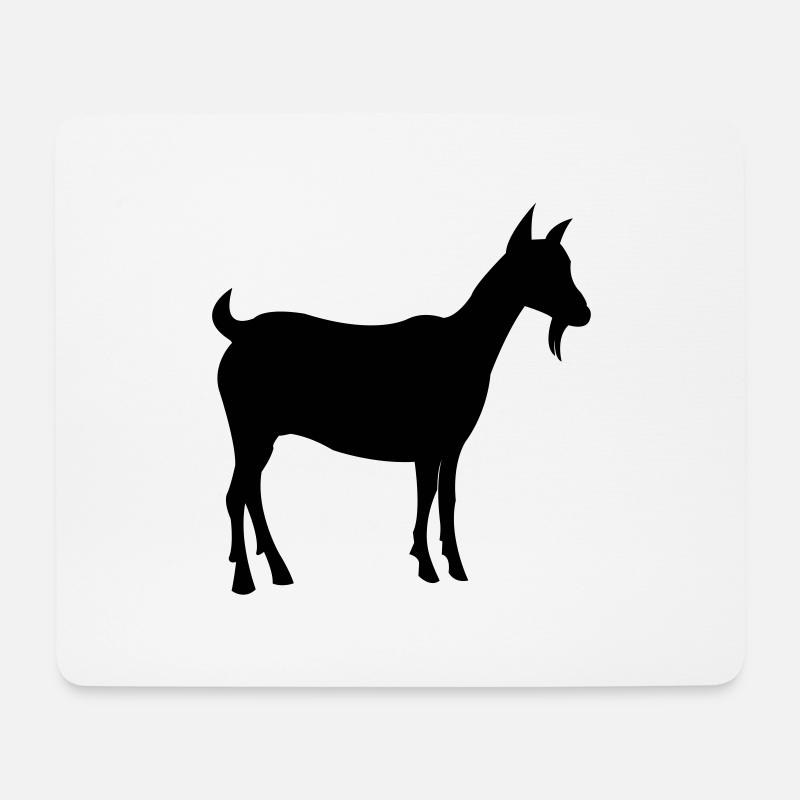 ziege - Mousepad (Querformat) - Weiß