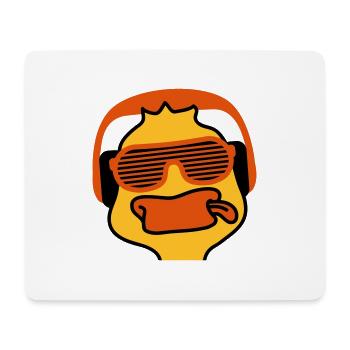 Party Duck - Mousepad (Querformat) - Weiß - Vorne
