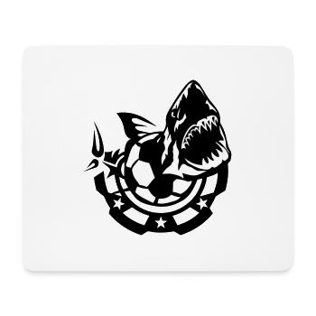 Fußball Fußball Hai Logo Zeichnung Club - Mousepad (Querformat) - Weiß - Vorne