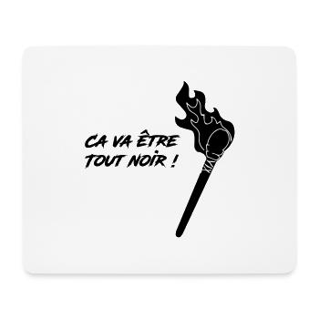 ca va etre tout noir - Tapis de souris (format paysage) - blanc - Devant
