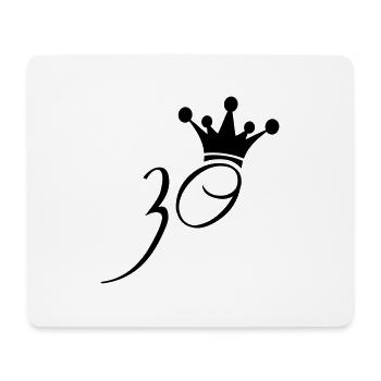 Krone König Königin 30 Prinzessin - Mousepad (Querformat) - Weiß - Vorne