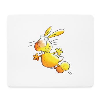 Crazy Hase - Hasen - Mousepad (Querformat) - Weiß - Vorne