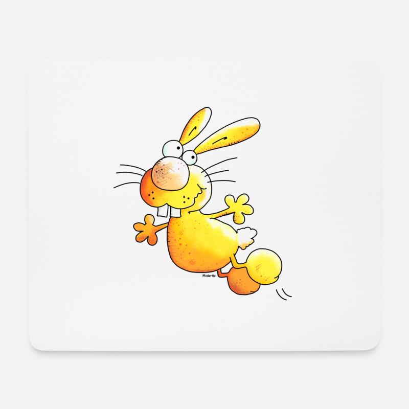 Crazy Hase - Hasen - Mousepad (Querformat) - Weiß