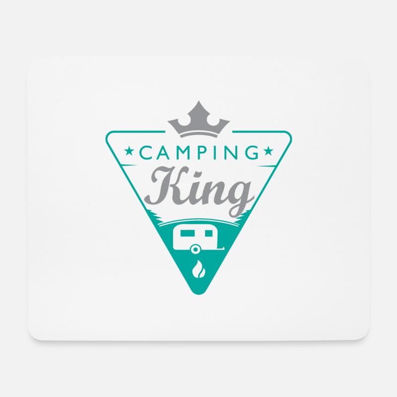 Camping-Shirt King - Mousepad (Querformat) - Weiß
