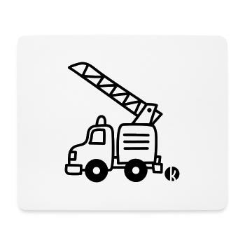 Pompiers auto-pompe - Tapis de souris (format paysage) - blanc - Devant