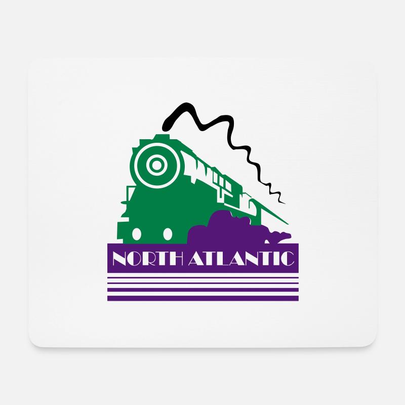 Nordatlantische Art-déco-Eisenbahn - Mousepad (Querformat) - Weiß