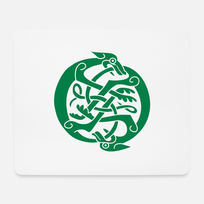 Keltisches Design Tiere - Mousepad (Querformat) - Weiß