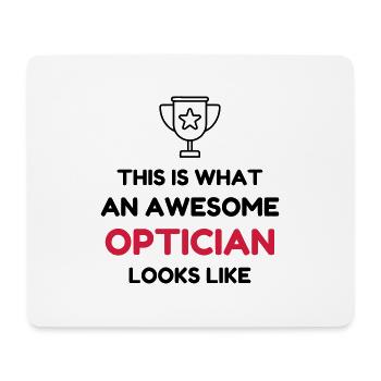 opticien / optique / yeux / lunettes - Tapis de souris (format paysage) - blanc - Devant