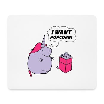 unicorn_want_popcorn_002 - Tapis de souris (format paysage) - blanc - Devant