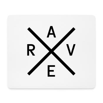 RAVE X - Mousepad (Querformat) - Weiß - Vorne