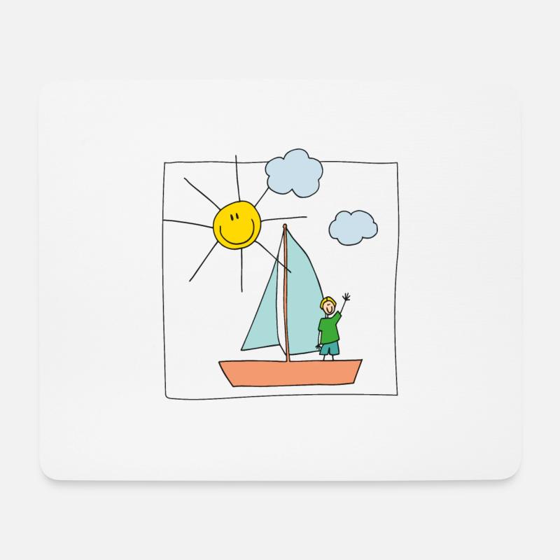 Segeltour - Mousepad (Querformat) - Weiß