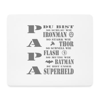 Papa du bist unser Superheld - Mousepad (Querformat) - Weiß - Vorne