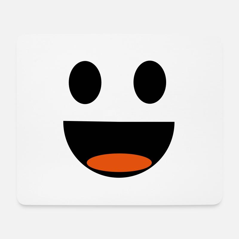 lustiges Gesicht - Mousepad (Querformat) - Weiß