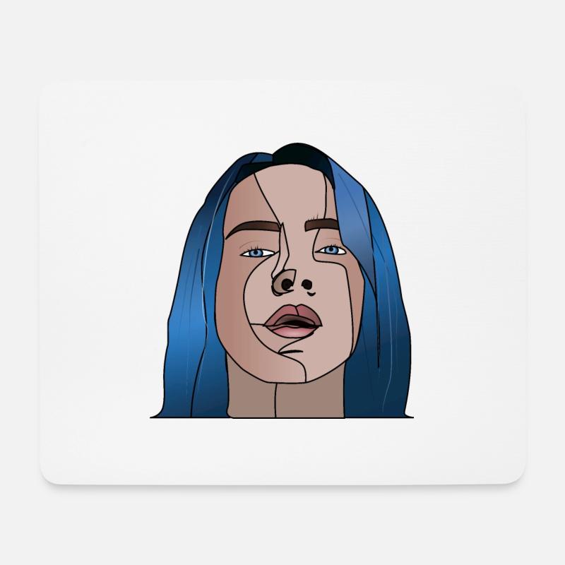 Billie - Mousepad (Querformat) - Weiß