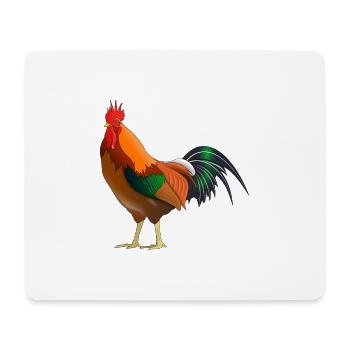Hahn - Mousepad (Querformat) - Weiß - Vorne