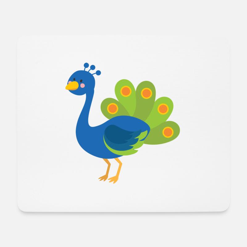 peacock - Mouse Pad (horizontal) - white