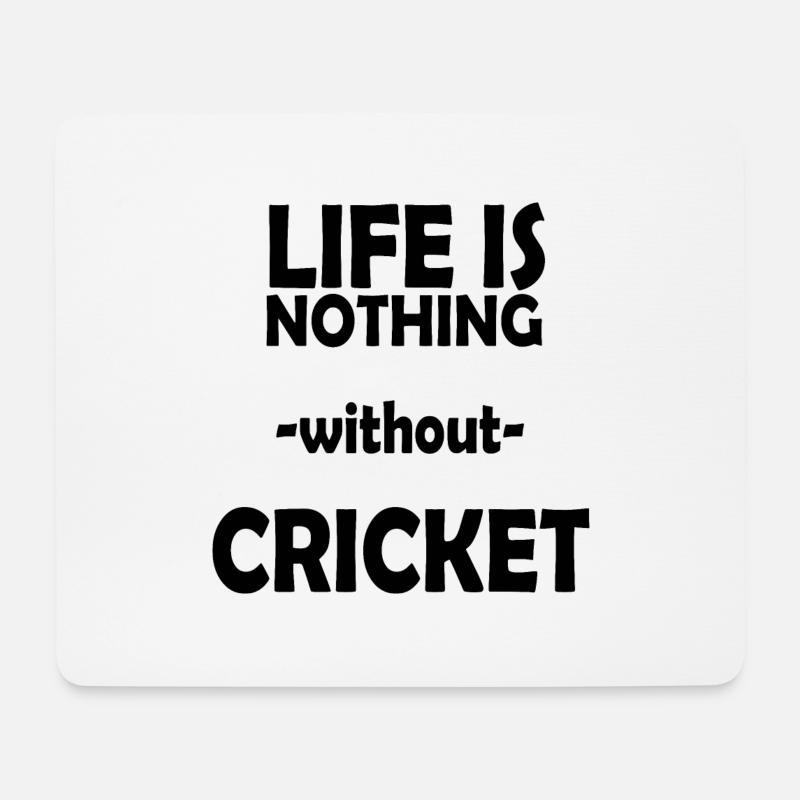 Cricket - Mousepad (Querformat) - Weiß