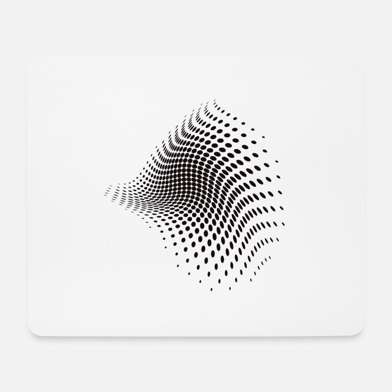 Optical illusion pattern shapes geometry gift - Mouse Pad (horizontal) - white