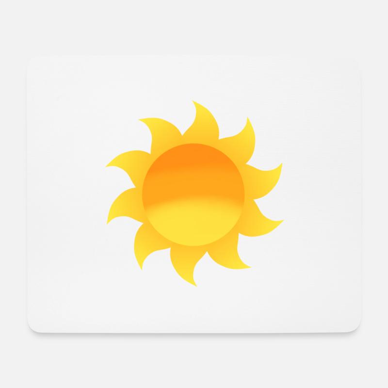Sonnenzeichnung - Mousepad (Querformat) - Weiß