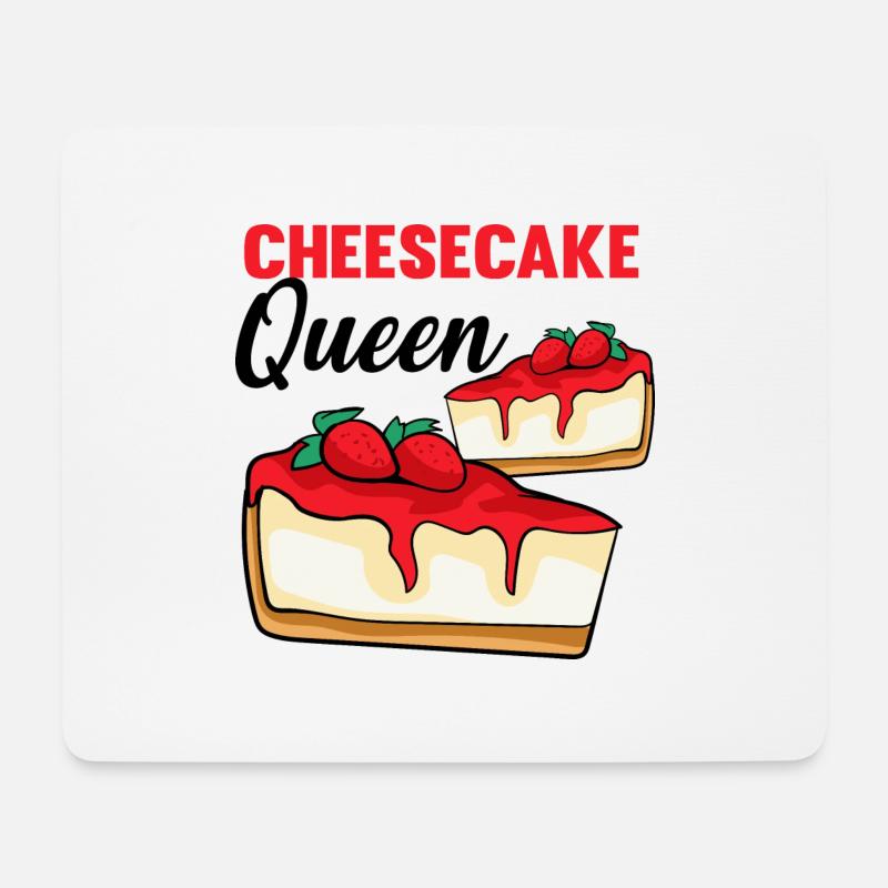Käsekuchen Königin - Mousepad (Querformat) - Weiß