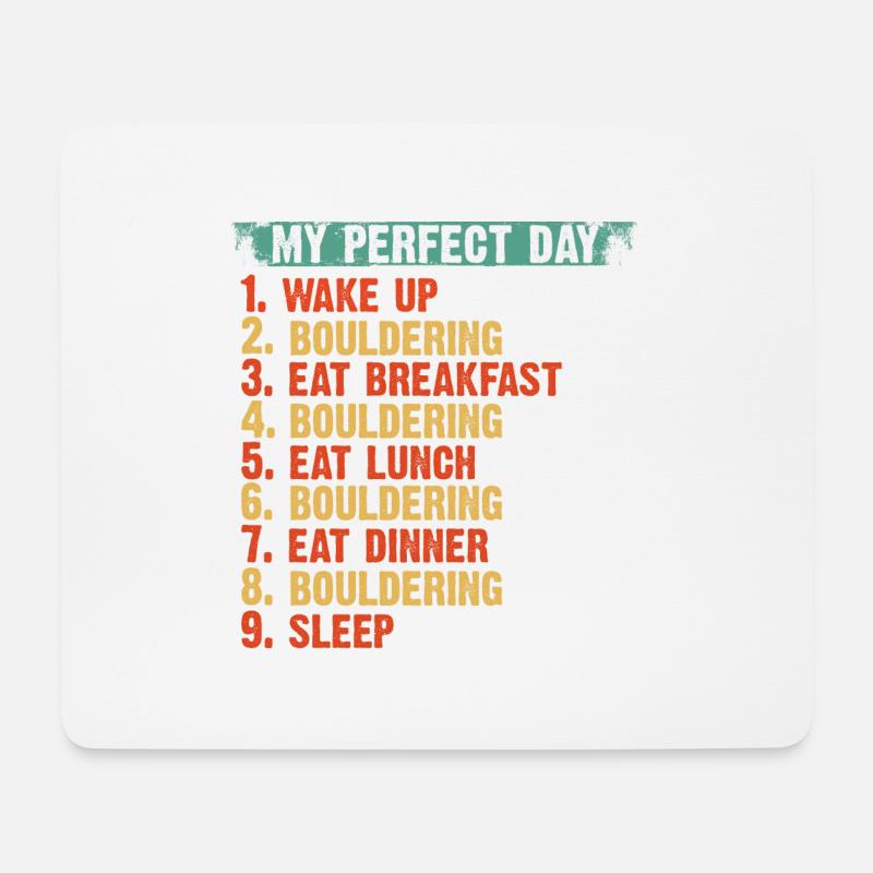 Bouldern Bouldern Geschenk - Mousepad (Querformat) - Weiß
