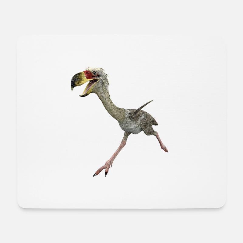 Terrorvogel Phorusrhacos, Vogel - Mousepad (Querformat) - Weiß
