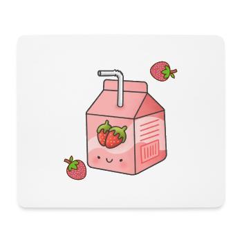 strawberry milk - Mousepad (Querformat) - Weiß - Vorne