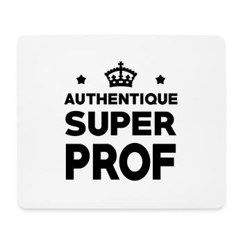 Authentique Super Prof - Tapis de souris (format paysage) - blanc - Devant