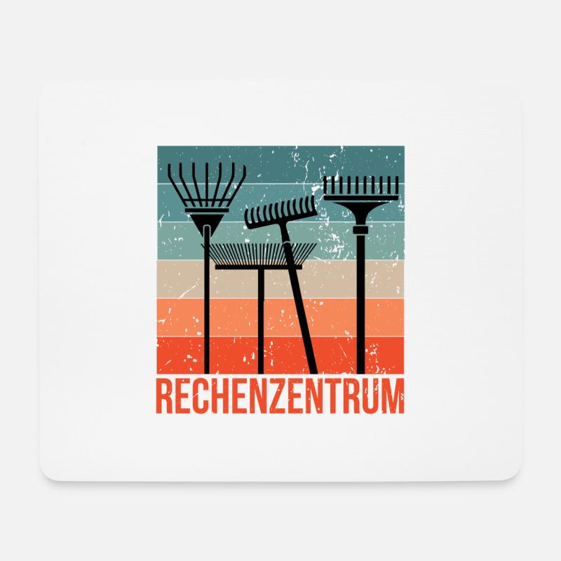 Rechenzentrum Gärtner Garten Gartenarbeit - Mousepad (Querformat) - Weiß