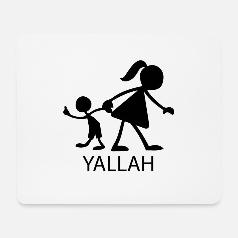 Yallah - Lets go - Mousepad (Querformat) - Weiß
