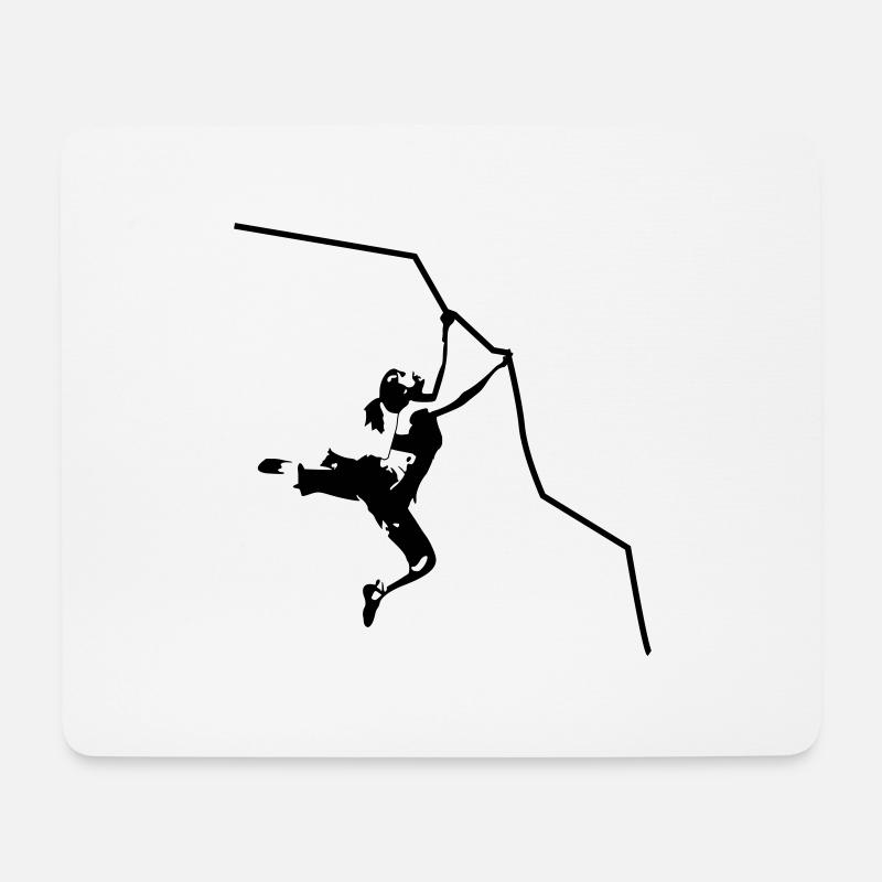 Frau in der Wand - Mousepad (Querformat) - Weiß