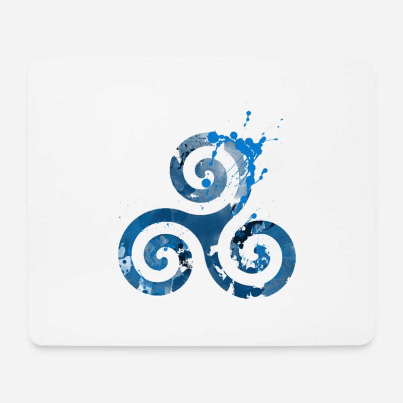 Celtic Triskelion - Mousepad (Querformat) - Weiß