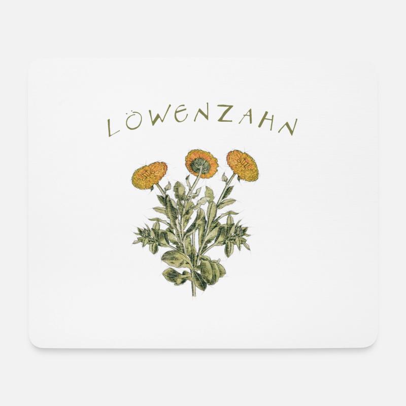 Löwenzahn Retro Blume Garten - Mousepad (Querformat) - Weiß