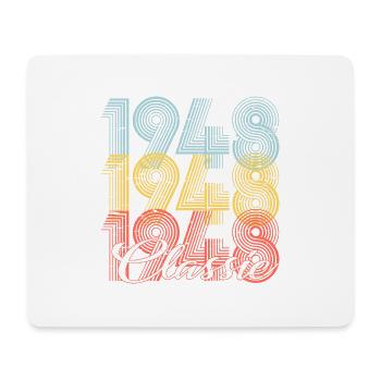 Classic Vintage 74th birthday Born in 1948 - Mouse Pad (horizontal) - white - Front