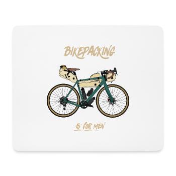 Bikepacking - Mousepad (Querformat) - Weiß - Vorne