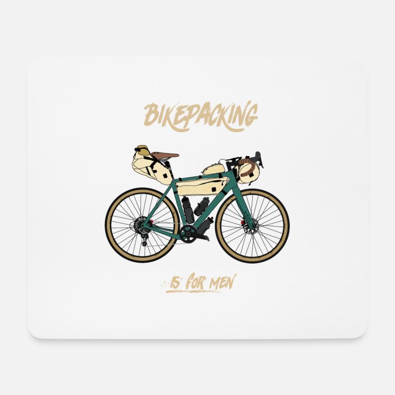 Bikepacking - Mouse Pad (horizontal) - white