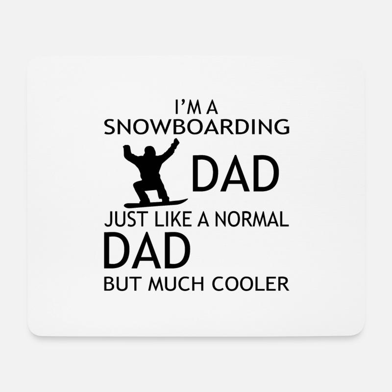 Snowboard Snowboarder - Mousepad (Querformat) - Weiß