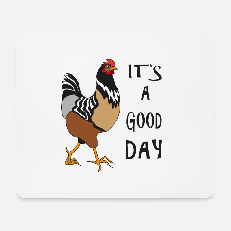 Huhn - Mousepad (Querformat) - Weiß