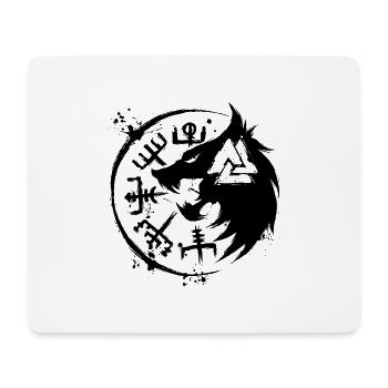 Fenrir Wolf - Vegvisir Valknut - Mousepad (Querformat) - Weiß - Vorne