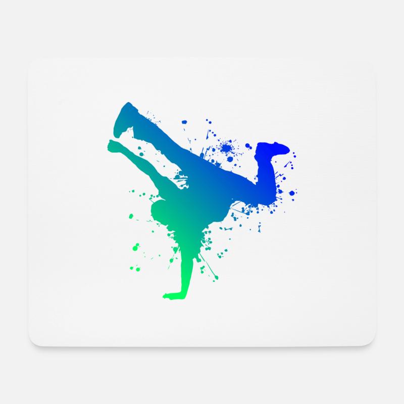 Break Hip Hop Dance Jungs Mädchen Bboy Breakdance - Mousepad (Querformat) - Weiß