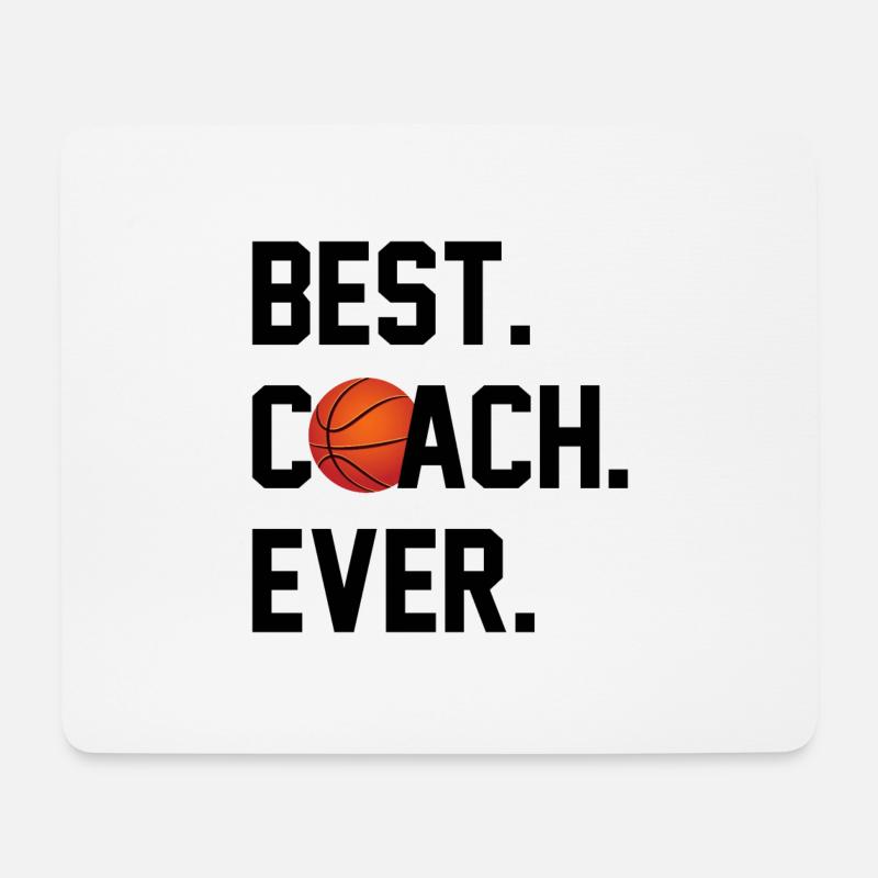 BESTER TRAINER BASKETBALL - Mousepad (Querformat) - Weiß