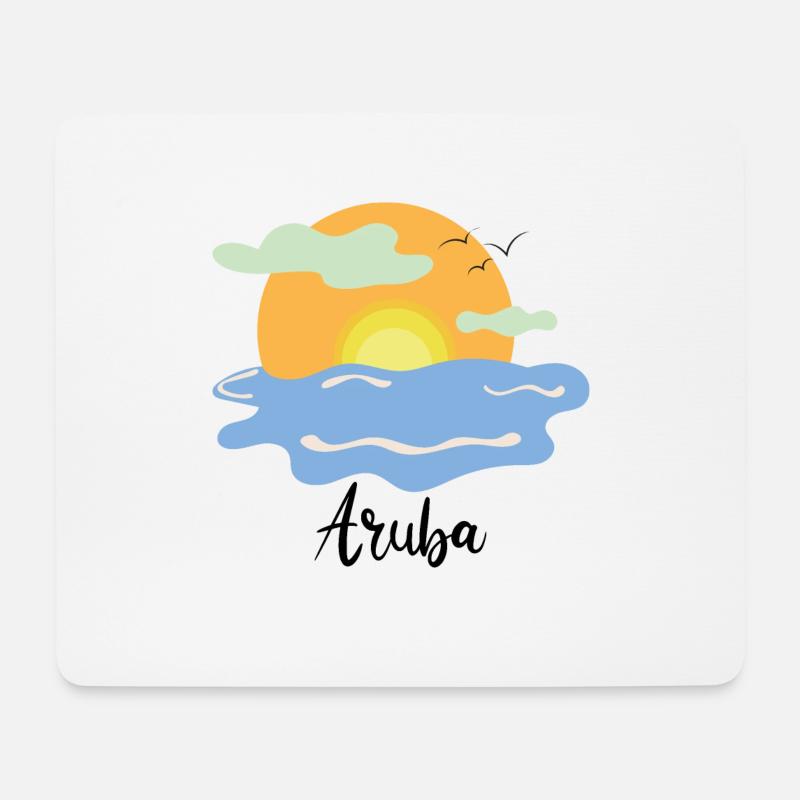 aruba - Mousepad (Querformat) - Weiß