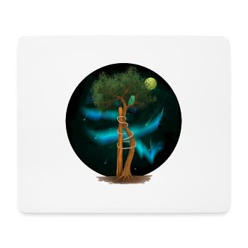OT Tree in the Aurora Borealis (gOT it!) - Mouse Pad (horizontal) - white - Front