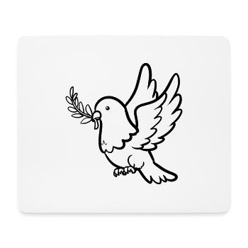 Friedenstaube - Mousepad (Querformat) - Weiß - Vorne