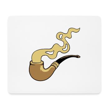 Qualmen Tabakpfeife Rauch - Mousepad (Querformat) - Weiß - Vorne
